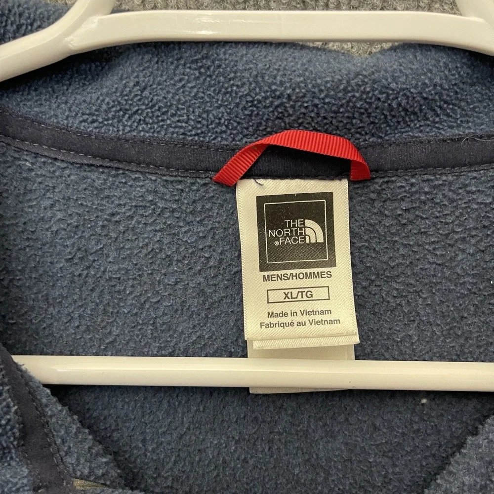The North Face Sweater Mens Fleece 1/4 Zip Pullover Chimborazo Blue Gray XL